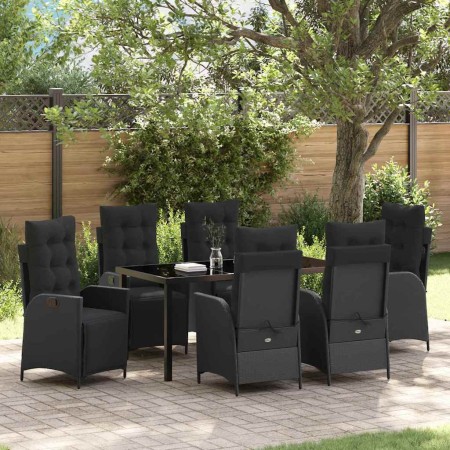 Conjunto de Comedor de Jardín 7 pcs Negro ratán sintético en Sillas de jardín | Comprar online en Foru.es