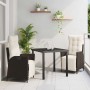 Conjunto de Comedor de Jardín 3 pcs Marrón ratán sintético en Sillas de jardín | Comprar online en Foru.es