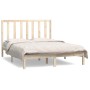 Estructura de cama madera maciza de pino 135x190 cm de vidaXL, Camas y somieres - Ref: Foro24-3106613, Precio: 133,20 €, Desc...