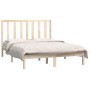 Estructura de cama madera maciza de pino 135x190 cm de vidaXL, Camas y somieres - Ref: Foro24-3106613, Precio: 133,20 €, Desc...