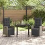 Conjunto de Comedor de Jardín 3 pcs Gris ratán sintético en Sillas de jardín | Comprar online en Foru.es
