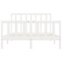Estructura de cama madera maciza blanca 120x200 cm de vidaXL, Camas y somieres - Ref: Foro24-3106829, Precio: 126,38 €, Descu...