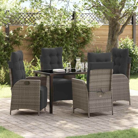 Conjunto de Comedor de Jardín 5 pcs Gris ratán sintético en Sillas de jardín | Comprar online en Foru.es