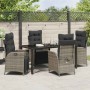 Conjunto de Comedor de Jardín 5 pcs Gris ratán sintético en Sillas de jardín | Comprar online en Foru.es