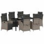 Conjunto de Comedor de Jardín 7 pcs Gris ratán sintético en Sillas de jardín | Comprar online en Foru.es
