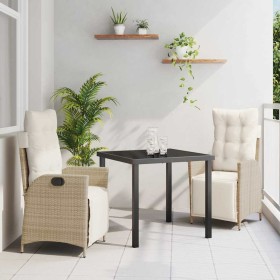 Conjunto de Comedor de Jardín 3 pcs Beige ratán sintético en Sillas de jardín | Comprar online en Foru.es