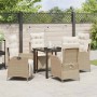 Conjunto de Comedor de Jardín 5 pcs Beige ratán sintético en Sillas de jardín | Comprar online en Foru.es