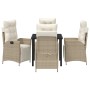 Conjunto de Comedor de Jardín 5 pcs Beige ratán sintético en Sillas de jardín | Comprar online en Foru.es