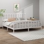 Estructura de cama madera maciza de pino blanco 200x200 cm de vidaXL, Camas y somieres - Ref: Foro24-3106724, Precio: 156,01 ...