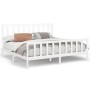 Estructura de cama madera maciza de pino blanco 200x200 cm de vidaXL, Camas y somieres - Ref: Foro24-3106724, Precio: 156,01 ...