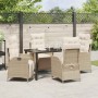 Conjunto de Comedor de Jardín 5 pcs Beige ratán sintético en Sillas de jardín | Comprar online en Foru.es