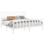 Estructura de cama madera maciza de pino blanco 200x200 cm de vidaXL, Camas y somieres - Ref: Foro24-3106724, Precio: 156,01 ...