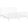 Estructura de cama madera maciza de pino blanco 200x200 cm de vidaXL, Camas y somieres - Ref: Foro24-3106724, Precio: 156,01 ...