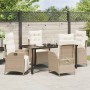 Conjunto de Comedor de Jardín 5 pcs Beige ratán sintético en Sillas de jardín | Comprar online en Foru.es