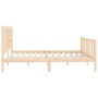 Estructura de cama de madera maciza 200x200 cm de vidaXL, Camas y somieres - Ref: Foro24-3106853, Precio: 144,12 €, Descuento: %