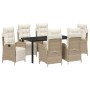 Conjunto de Comedor de Jardín 7 pcs Beige ratán sintético en Sillas de jardín | Comprar online en Foru.es