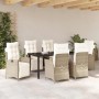Conjunto de Comedor de Jardín 7 pcs Beige ratán sintético en Sillas de jardín | Comprar online en Foru.es