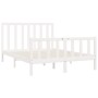 Estructura de cama de madera maciza blanca 140x200 cm de vidaXL, Camas y somieres - Ref: Foro24-3106834, Precio: 129,22 €, De...