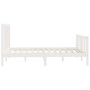 Estructura de cama de madera maciza blanca 140x200 cm de vidaXL, Camas y somieres - Ref: Foro24-3106834, Precio: 129,22 €, De...