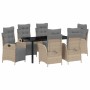 Conjunto de Comedor de Jardín 7 pcs Beige ratán sintético en Sillas de jardín | Comprar online en Foru.es