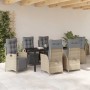 Conjunto de Comedor de Jardín 7 pcs Beige ratán sintético en Sillas de jardín | Comprar online en Foru.es