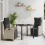 Conjunto de Comedor de Jardín 3 pcs Gris Claro ratán sintético en Sillas de jardín | Comprar online en Foru.es