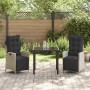 Conjunto de Comedor de Jardín 3 pcs Gris Claro ratán sintético en Sillas de jardín | Comprar online en Foru.es