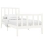 Estructura de cama madera maciza de pino blanco 90x200 cm de vidaXL, Camas y somieres - Ref: Foro24-3106689, Precio: 96,10 €,...