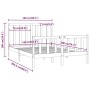 Estructura de cama de madera maciza blanca 160x200 cm de vidaXL, Camas y somieres - Ref: Foro24-3106844, Precio: 138,33 €, De...