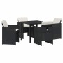 Conjunto de Comedor de Jardín 5 pcs Negro ratán sintético en Sillas de jardín | Comprar online en Foru.es