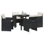 Conjunto de Comedor de Jardín 5 pcs Negro ratán sintético en Sillas de jardín | Comprar online en Foru.es
