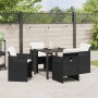 Conjunto de Comedor de Jardín 5 pcs Negro ratán sintético en Sillas de jardín | Comprar online en Foru.es