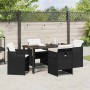 Conjunto de Comedor de Jardín 5 pcs Negro ratán sintético en Sillas de jardín | Comprar online en Foru.es