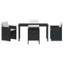 Conjunto de Comedor de Jardín 5 pcs Negro ratán sintético en Sillas de jardín | Comprar online en Foru.es