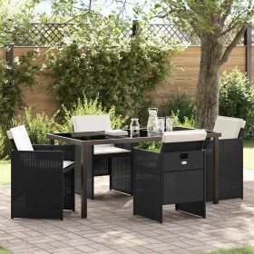Conjunto de Comedor de Jardín 5 pcs Negro ratán sintético en Sillas de jardín | Comprar online en Foru.es