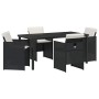 Conjunto de Comedor de Jardín 5 pcs Negro ratán sintético en Sillas de jardín | Comprar online en Foru.es