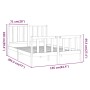 Estructura de cama madera maciza de pino gris 150x200 cm de vidaXL, Camas y somieres - Ref: Foro24-3106710, Precio: 150,22 €,...