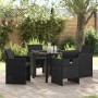 Conjunto de Comedor de Jardín 5 pcs Negro ratán sintético en Sillas de jardín | Comprar online en Foru.es
