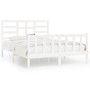 Estructura de cama madera maciza de pino blanco 120x200 cm de vidaXL, Camas y somieres - Ref: Foro24-3107609, Precio: 128,25 ...