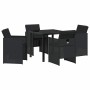 Conjunto de Comedor de Jardín 5 pcs Negro ratán sintético en Sillas de jardín | Comprar online en Foru.es