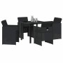 Conjunto de Comedor de Jardín 5 pcs Negro ratán sintético en Sillas de jardín | Comprar online en Foru.es