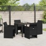 Conjunto de Comedor de Jardín 5 pcs Negro ratán sintético en Sillas de jardín | Comprar online en Foru.es