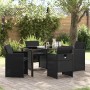 Conjunto de Comedor de Jardín 5 pcs Negro ratán sintético en Sillas de jardín | Comprar online en Foru.es