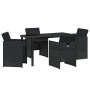 Conjunto de Comedor de Jardín 5 pcs Negro ratán sintético en Sillas de jardín | Comprar online en Foru.es
