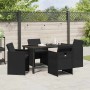 Conjunto de Comedor de Jardín 5 pcs Negro ratán sintético en Sillas de jardín | Comprar online en Foru.es