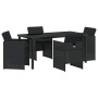 Conjunto de Comedor de Jardín 5 pcs Negro ratán sintético en Sillas de jardín | Comprar online en Foru.es