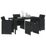Conjunto de Comedor de Jardín 5 pcs Negro ratán sintético en Sillas de jardín | Comprar online en Foru.es