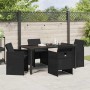 Conjunto de Comedor de Jardín 5 pcs Negro ratán sintético en Sillas de jardín | Comprar online en Foru.es