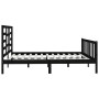 Estructura de cama de madera maciza de pino negra 200x200 cm de vidaXL, Camas y somieres - Ref: Foro24-3107637, Precio: 205,9...