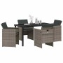 Conjunto de Comedor de Jardín 5 pcs Gris ratán sintético en Sillas de jardín | Comprar online en Foru.es
